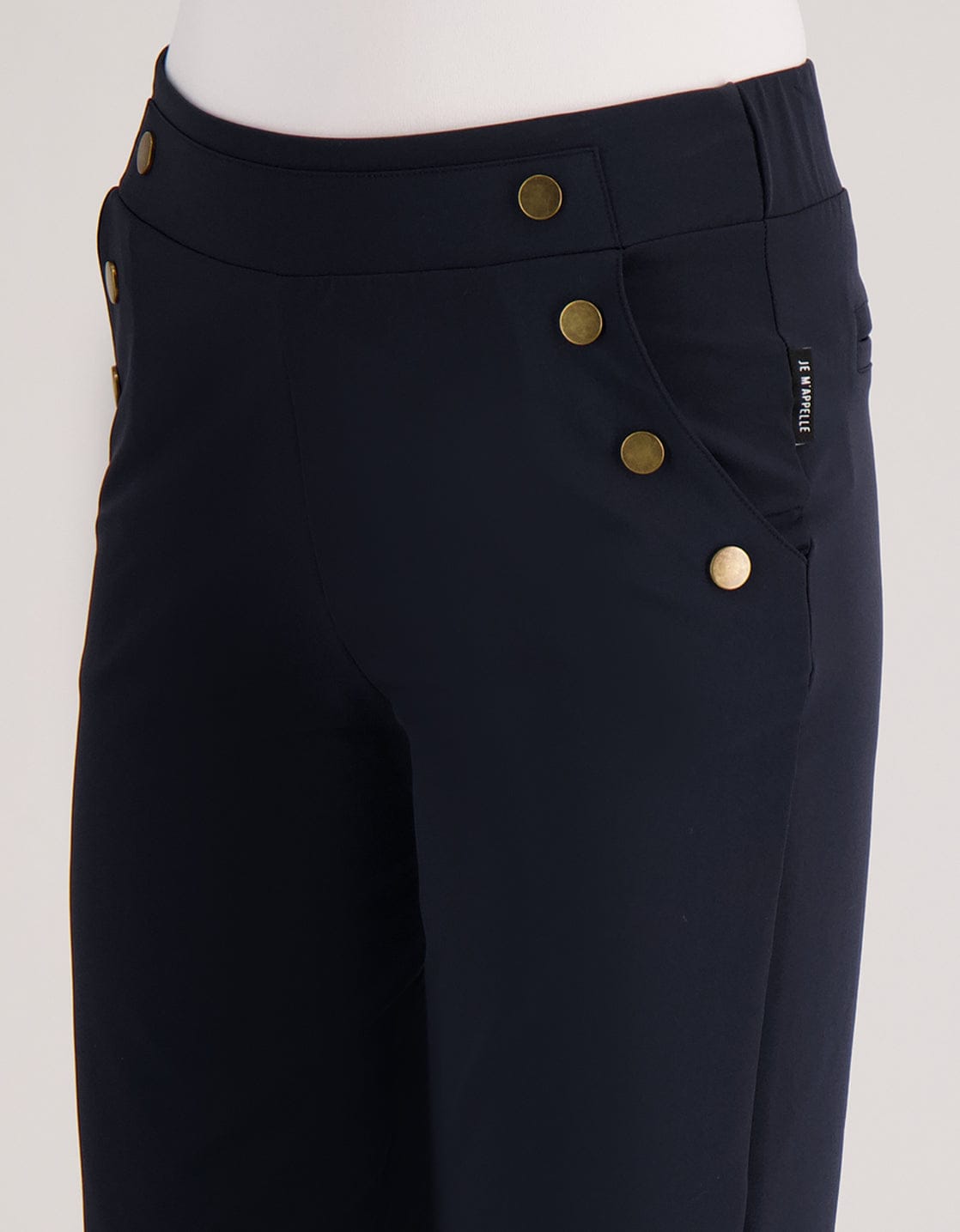 Je m'appelle Broeken Pant Straight Buttons Travel | Donkerblauw