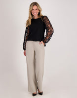 Je m'appelle Broeken Pant Straight Travel Bonded | Champagne