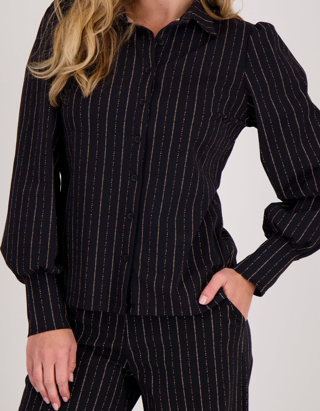 Je m'appelle Tops Blouse Lizzy Travel | Off Black / Multicolor