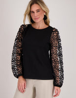 Je m'appelle Tops Zwart / S Top Rosa | Zwart