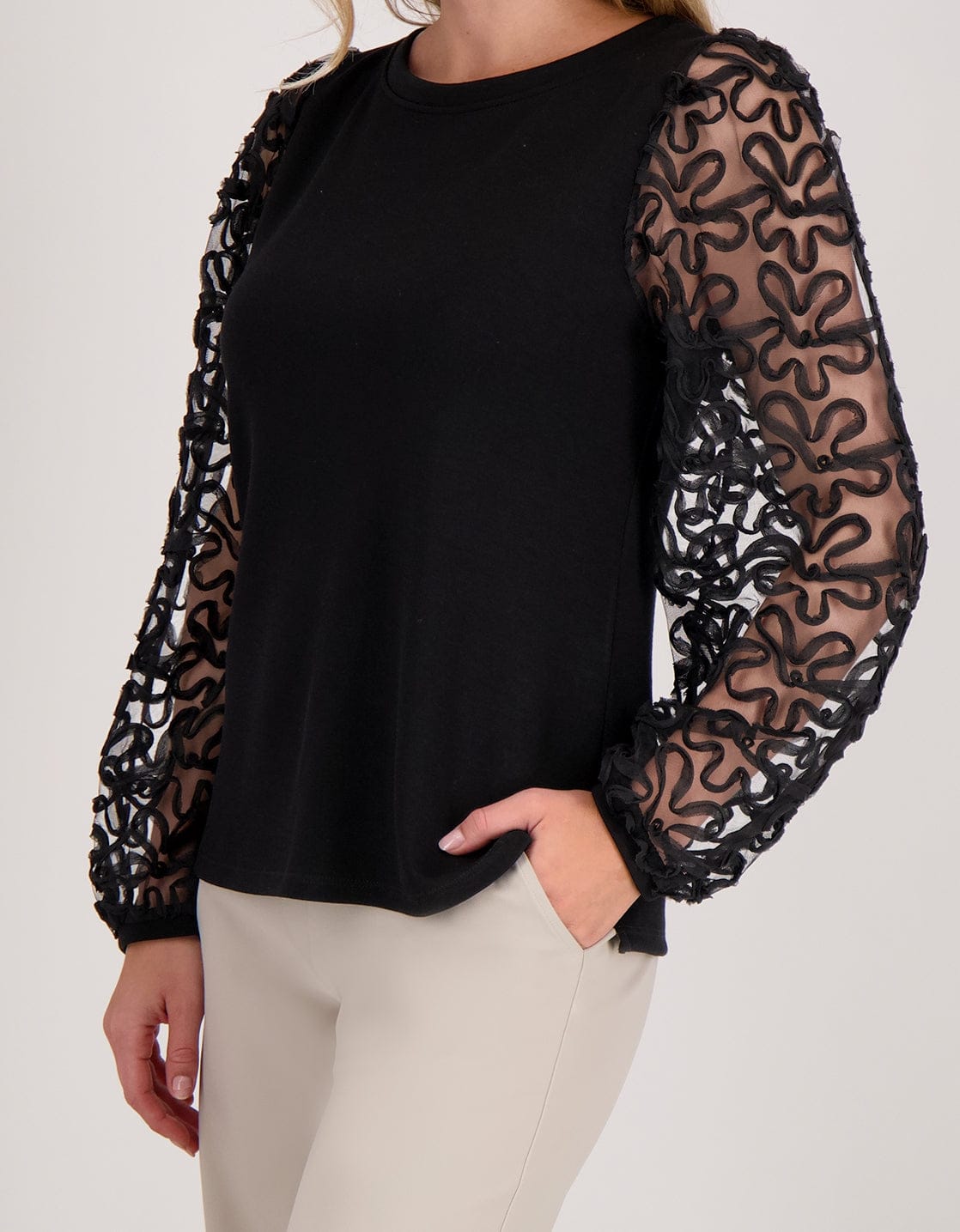 Je m'appelle Tops Top Rosa | Zwart
