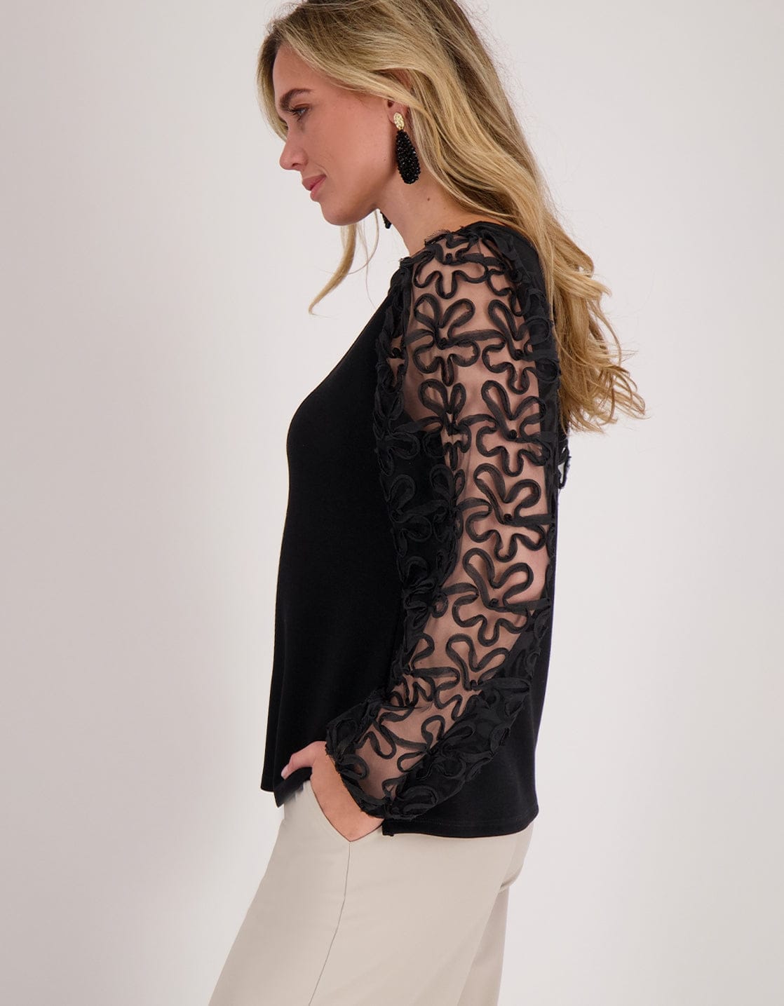 Je m'appelle Tops Top Rosa | Zwart