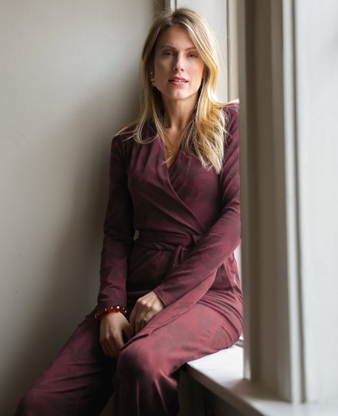 Je m'appelle Broeken Jumpsuit Carol | Dark Burgundy