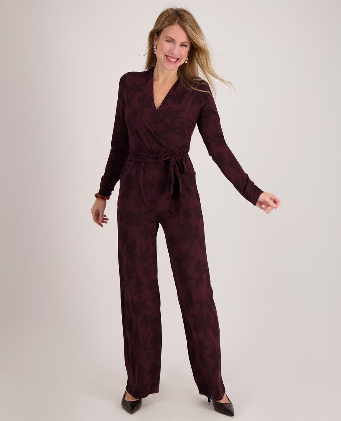 Je m'appelle Broeken Jumpsuit Carol | Dark Burgundy