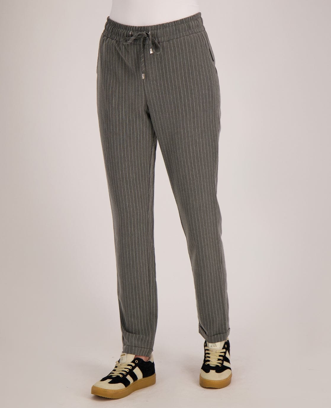 Je m'appelle Broeken Pant Pinstripe | Medium Grey / Off White