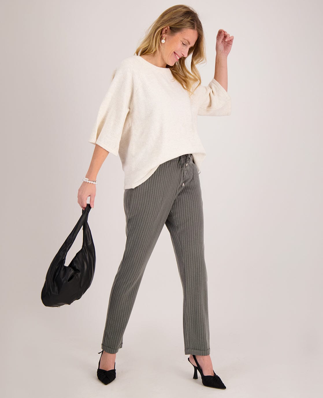 Je m'appelle Tops Pull Knitted | Ecru Melange