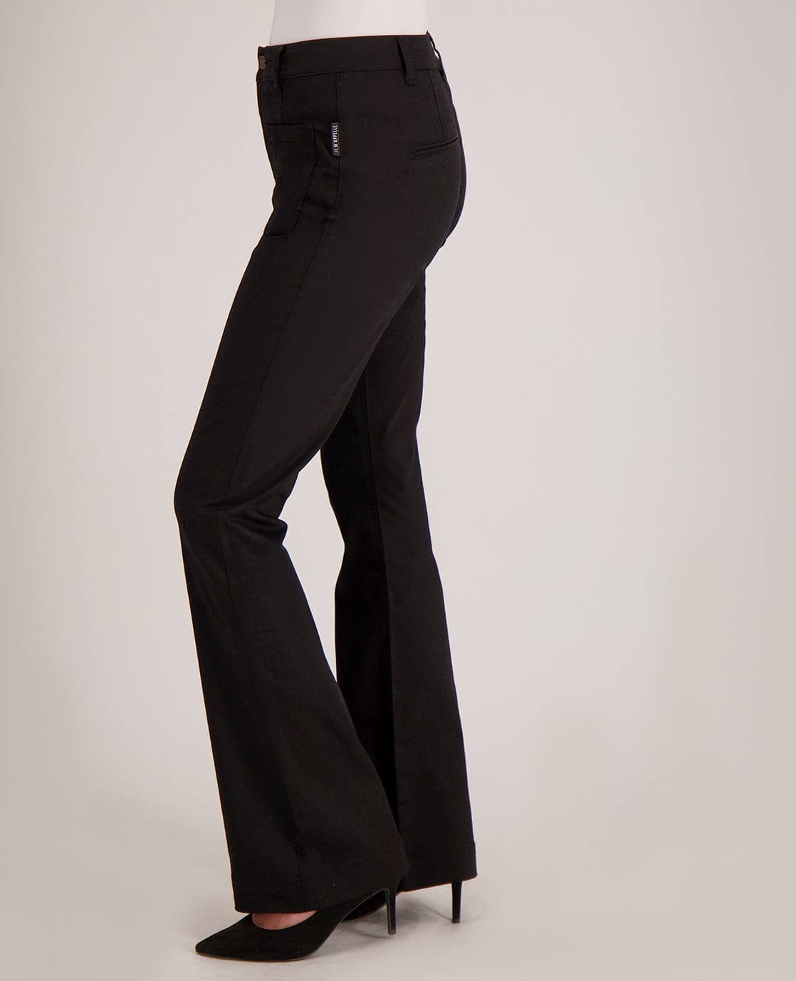 Je m'appelle Broeken Pant Flare Stretch Denim | Zwart