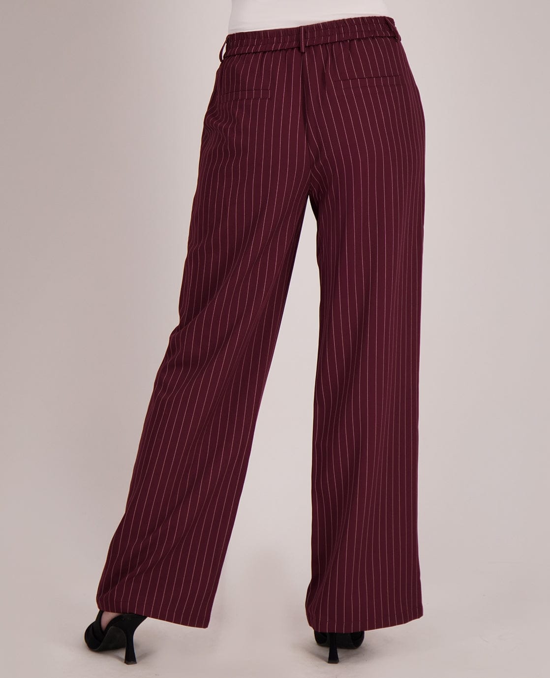 Je m'appelle Broeken Pant Straight | Burgundy / Off White
