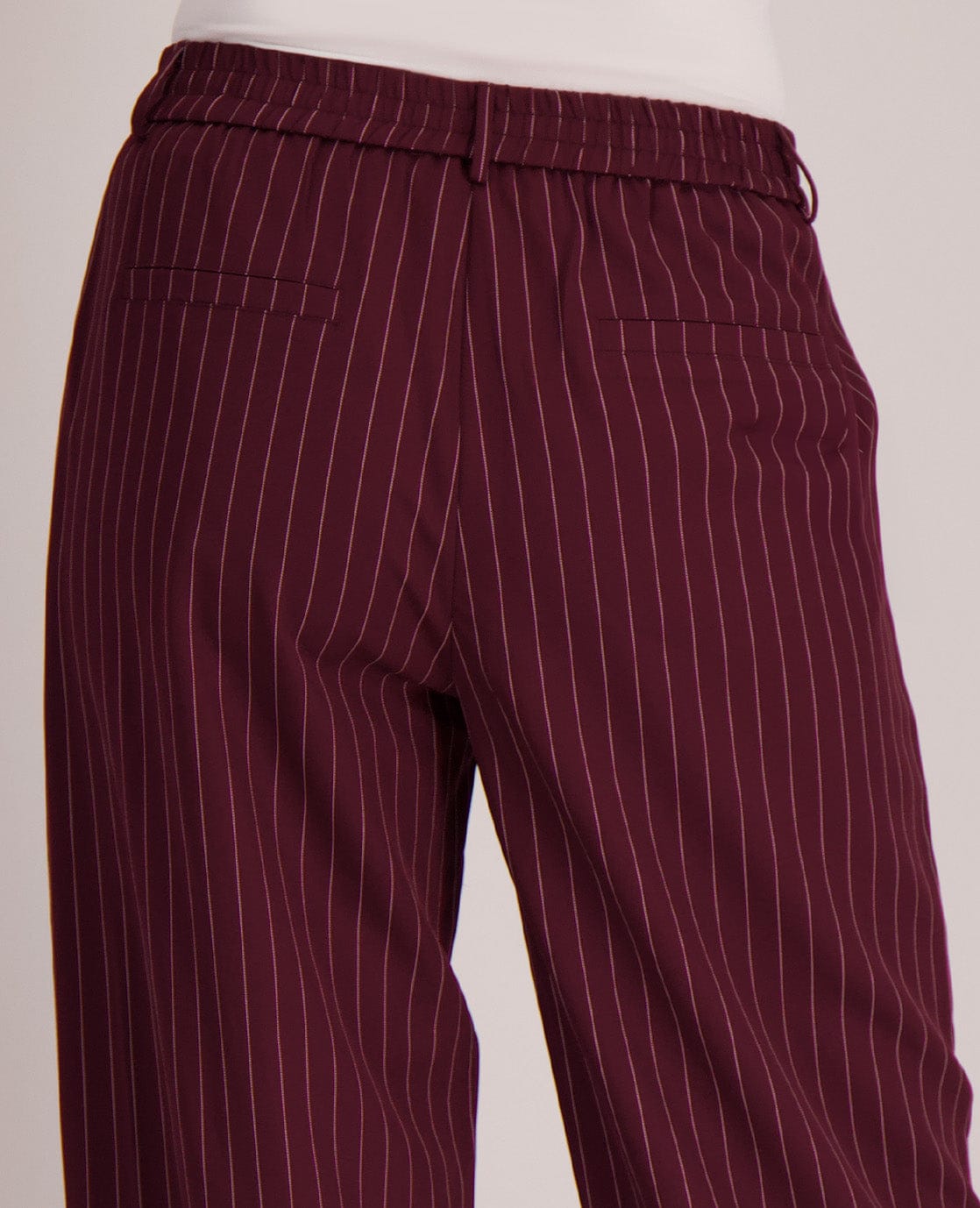 Je m'appelle Broeken Pant Straight | Burgundy / Off White