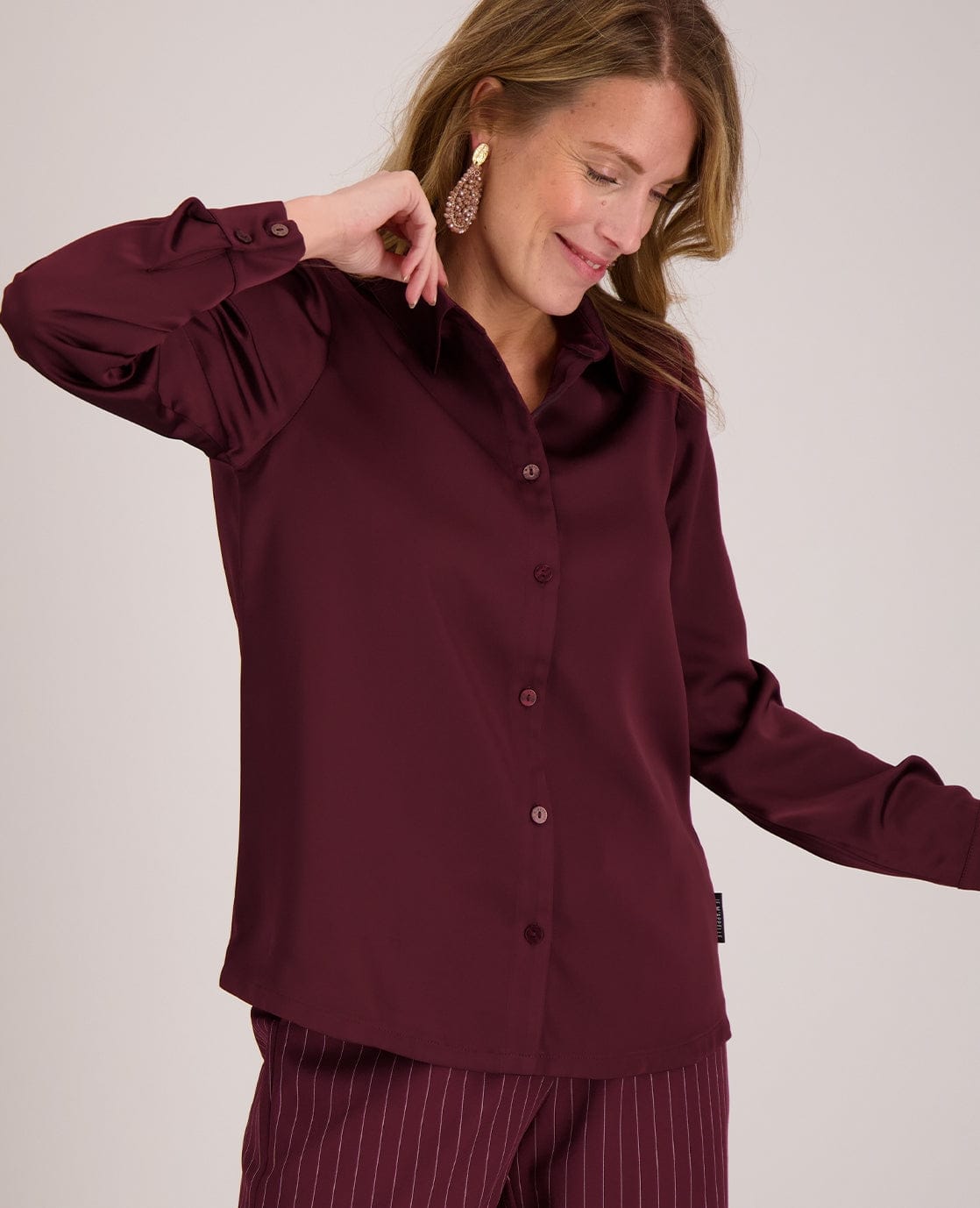 Je m'appelle Tops Burgundy / XS Blouse Bodine | Burgundy