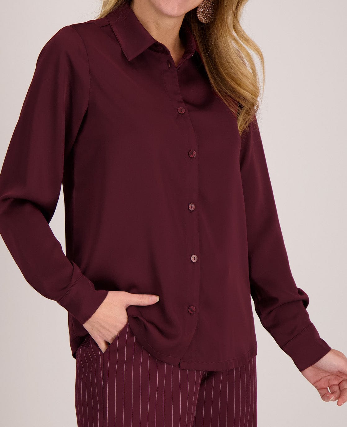 Je m'appelle Tops Blouse Bodine | Burgundy