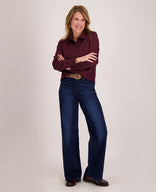 Je m'appelle Tops Blouse Bodine | Burgundy