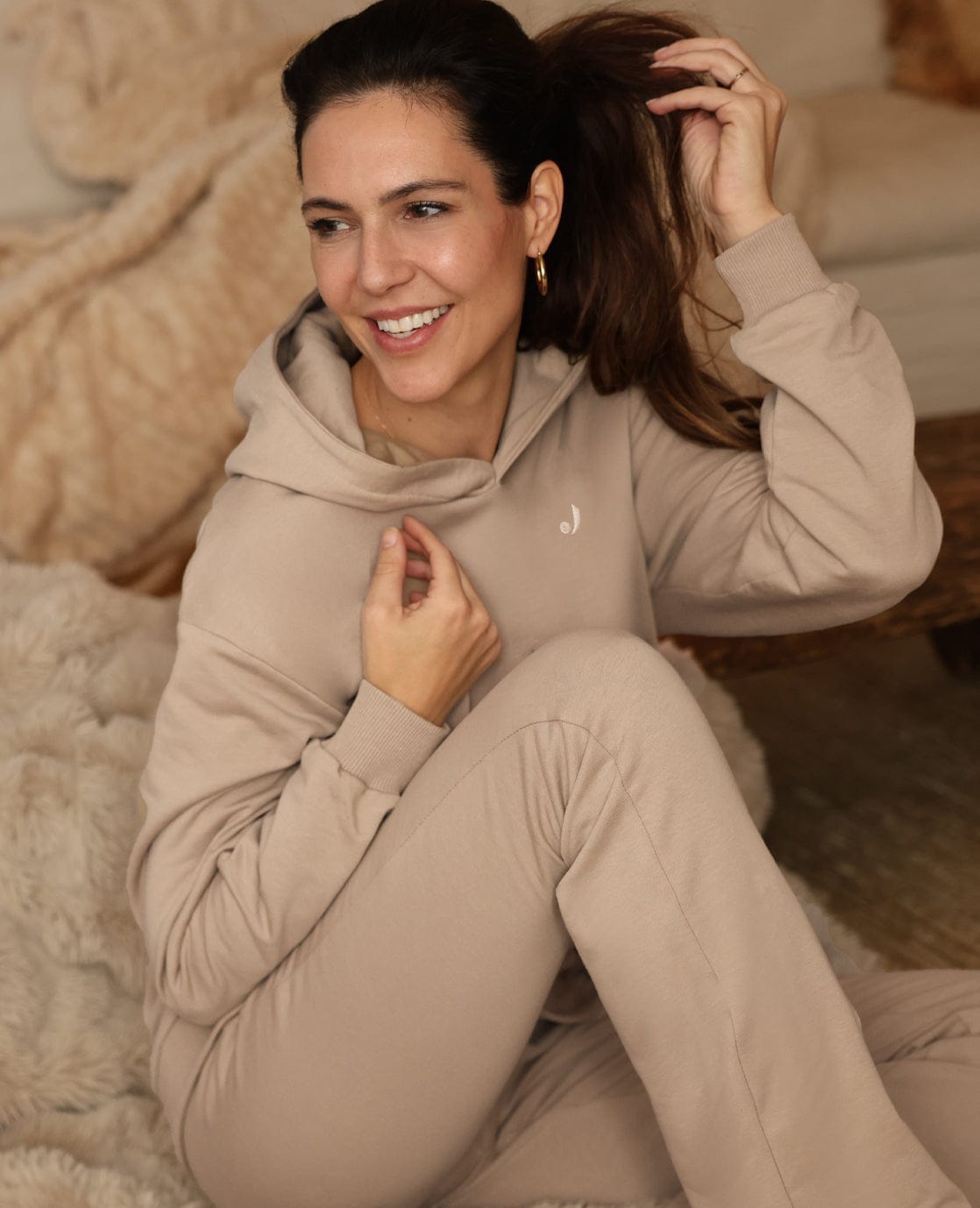 Je m'appelle Tops Sahara / XS Hoodie Organic | Sahara