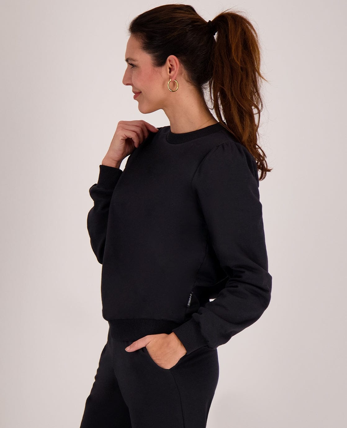 Je m'appelle Tops Sweater Organic | Zwart