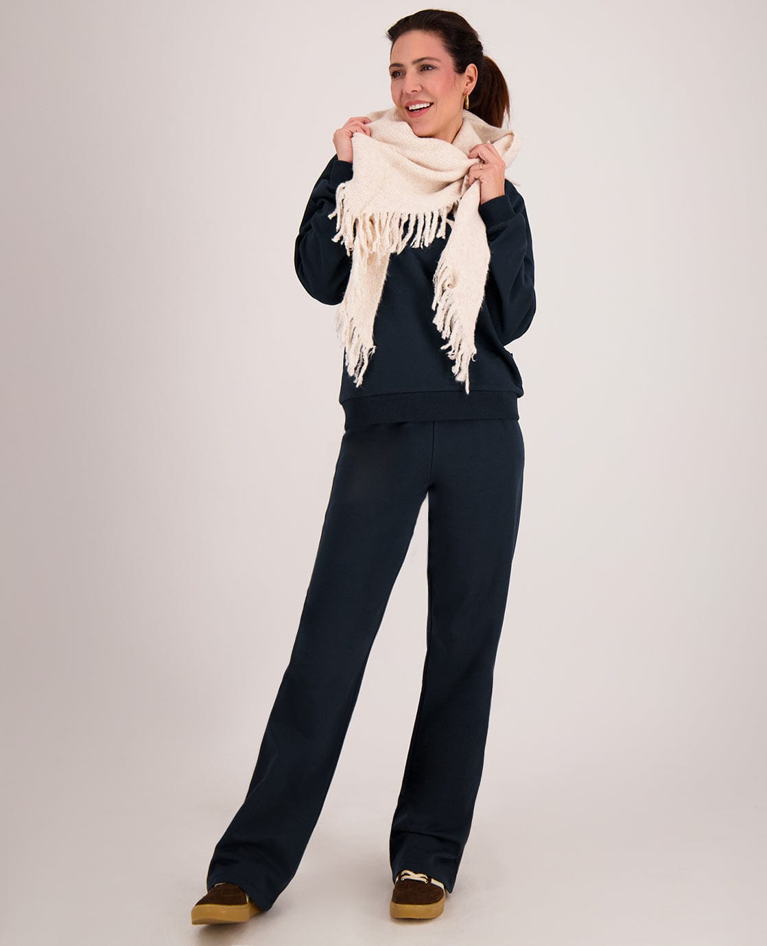 Je m'appelle Broeken Donkerblauw / XS / Regular Pant Flare Organic | Donkerblauw