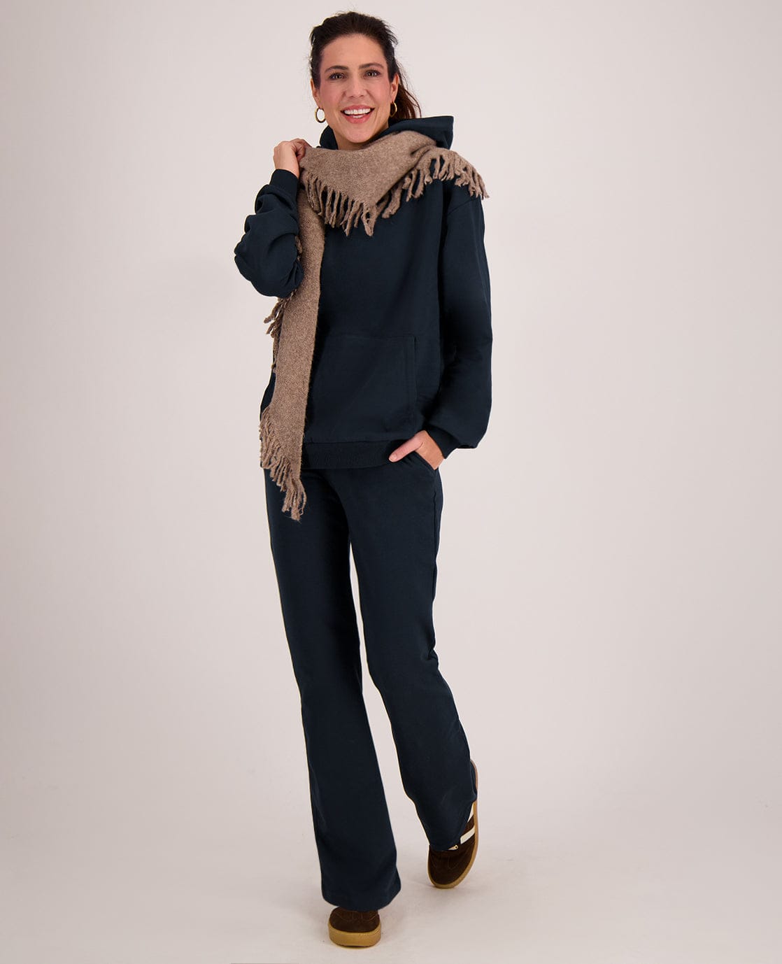 Je m'appelle Broeken Pant Flare Organic | Donkerblauw