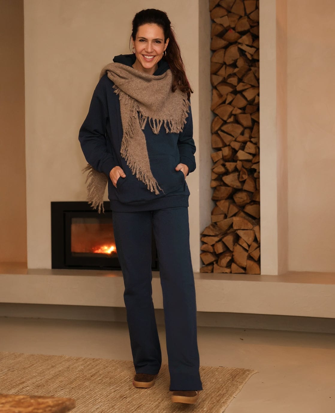 Je m'appelle Broeken Donkerblauw / XS / Short Pant Straight Organic | Donkerblauw