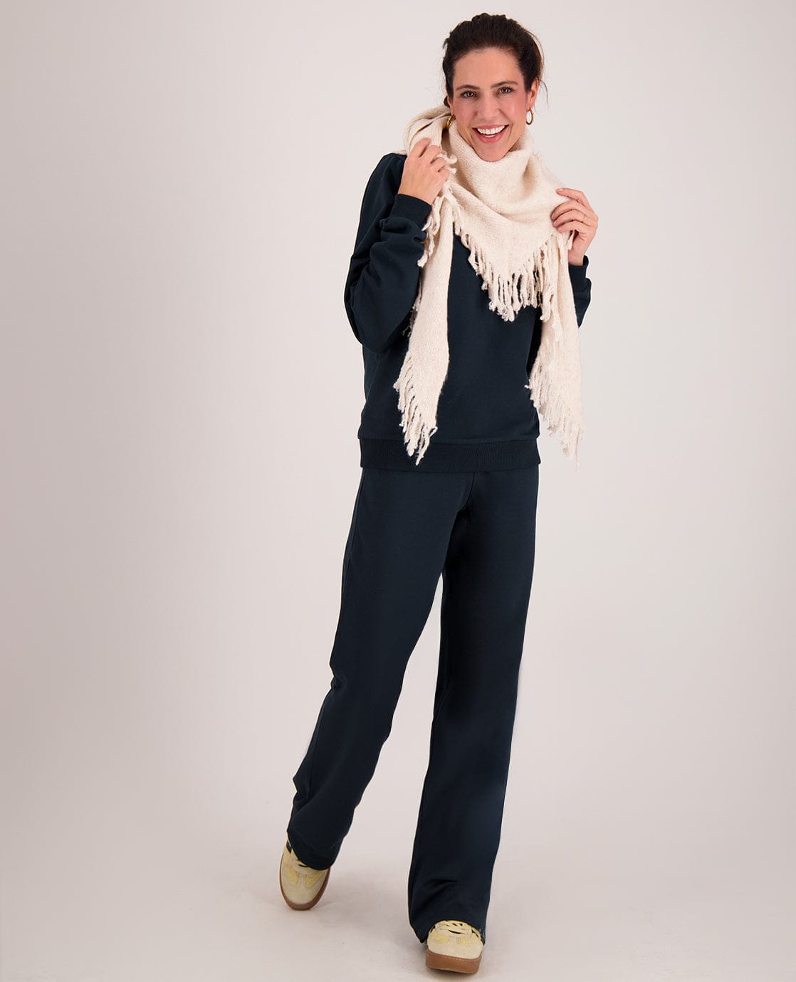 Je m'appelle Broeken Pant Straight Organic | Donkerblauw