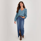 Je m'appelle Jurken Medium Denim Blue / XS Skirt Denim Stretch | Medium Denim Blue