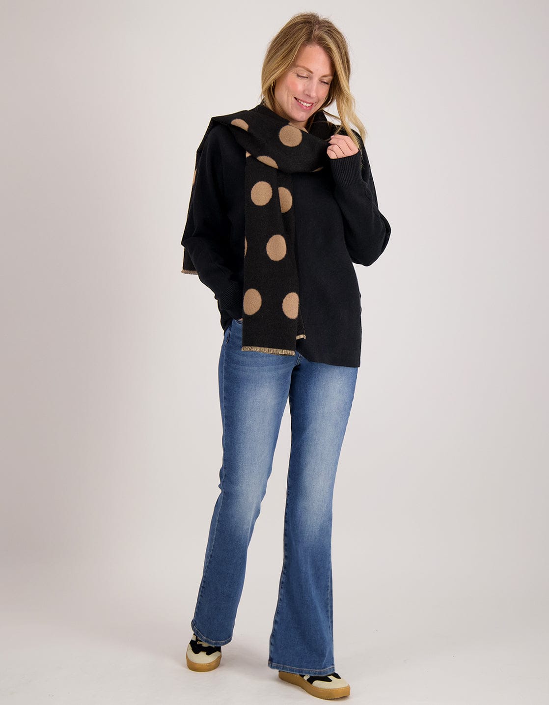 Je m'appelle Accessoires Zwart / Beige / One Size Sjaal | Zwart / Beige