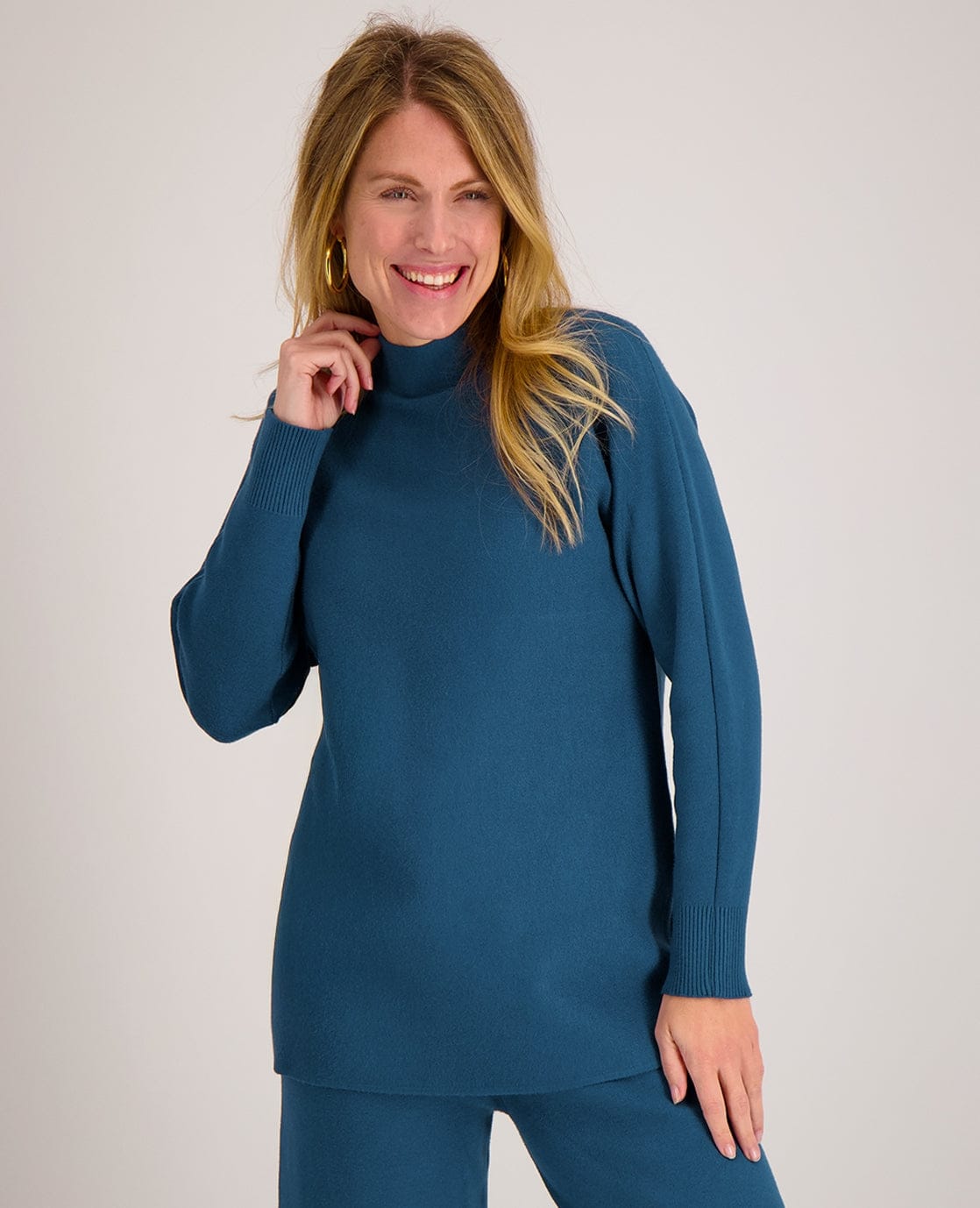 Je m'appelle Tops Petrol / S Pull Cosy Colle | Petrol