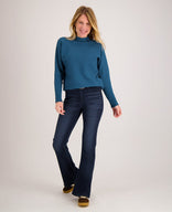 Je m'appelle Tops Pull Cosy Colle | Petrol