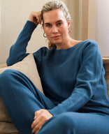 Je m'appelle Tops Petrol / S Pull Cosy Seam | Petrol