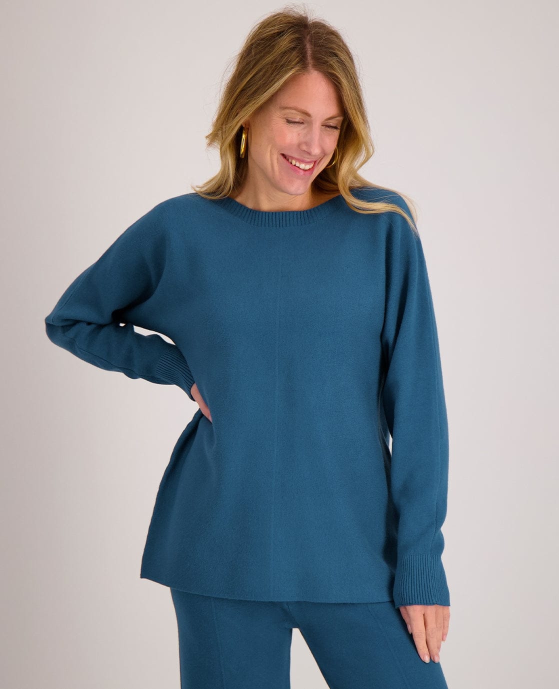 Je m'appelle Tops Pull Cosy Seam | Petrol