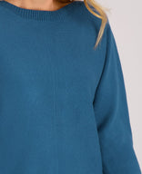 Je m'appelle Tops Pull Cosy Seam | Petrol
