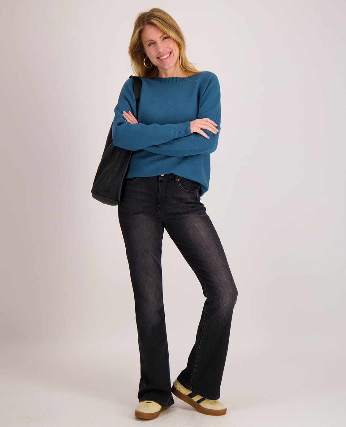 Je m'appelle Tops Pull Cosy Seam | Petrol