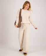 Je m'appelle Broeken Ecru / S / Regular Pant Cosy Straight Seam | Ecru