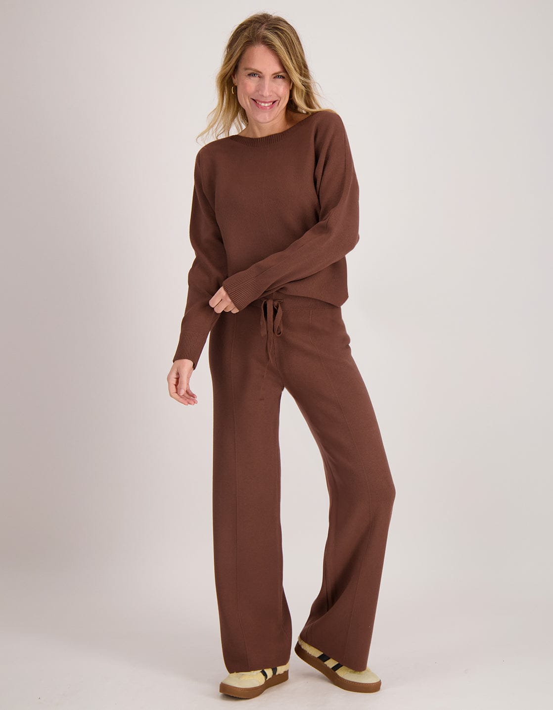 Pant Cosy Straight Seam | Hazelnut Brown
