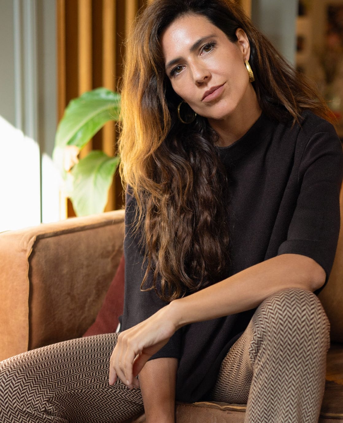 Je m'appelle Tops Coffee / S/M Pull Jacky | Coffee