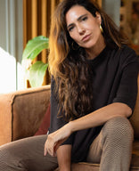 Je m'appelle Tops Coffee / S/M Pull Jacky | Coffee