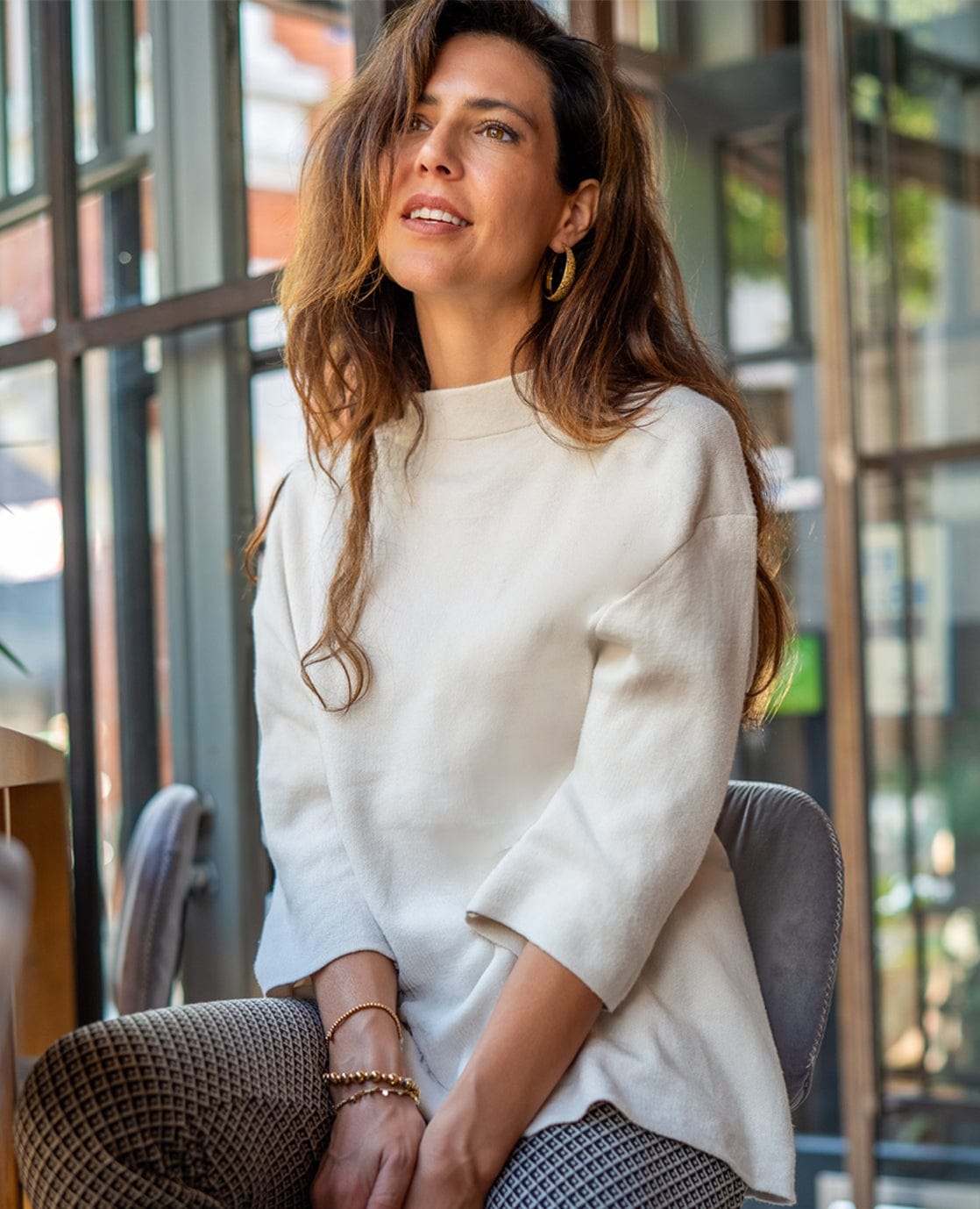 Je m'appelle Tops Dark Greige / S/M Pull Jacky | Dark Greige