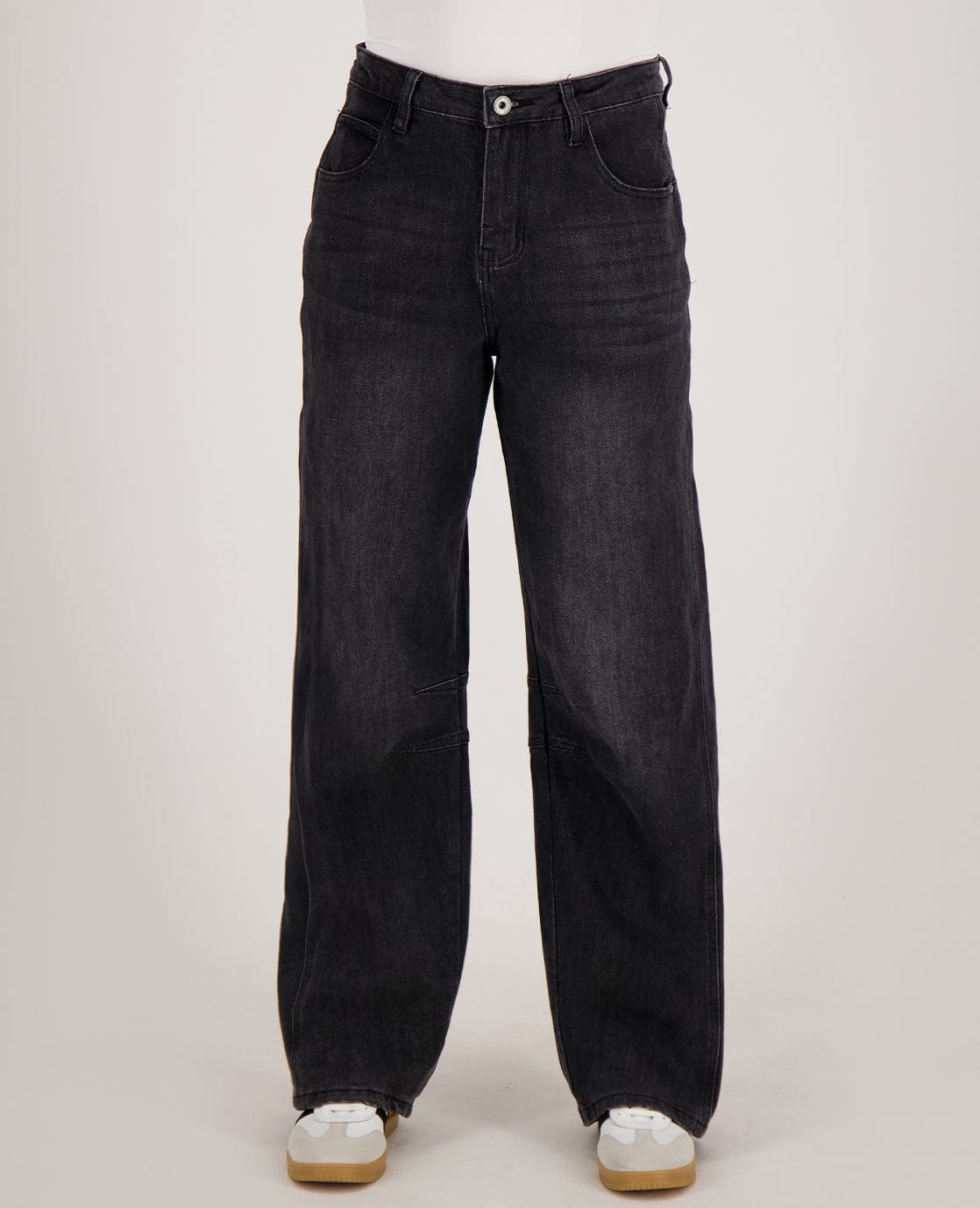 Je m'appelle Broeken Pant Straight Stretch Denim | Dark Grey Denim