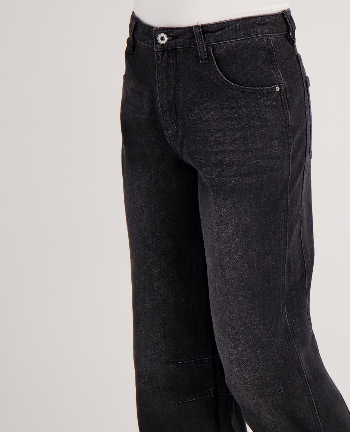 Je m'appelle Broeken Pant Straight Stretch Denim | Dark Grey Denim