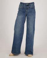 Je m'appelle Broeken Medium Blue Denim / XS / (32'') Pant Straight Stretch Denim | Medium Blue Denim