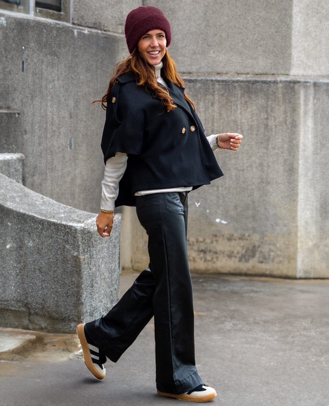 Je m'appelle Broeken Pant Faux Leather | Black Coated