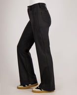 Je m'appelle Broeken Pant Faux Leather | Black Coated