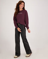 Je m'appelle Broeken Pant Faux Leather | Black Coated