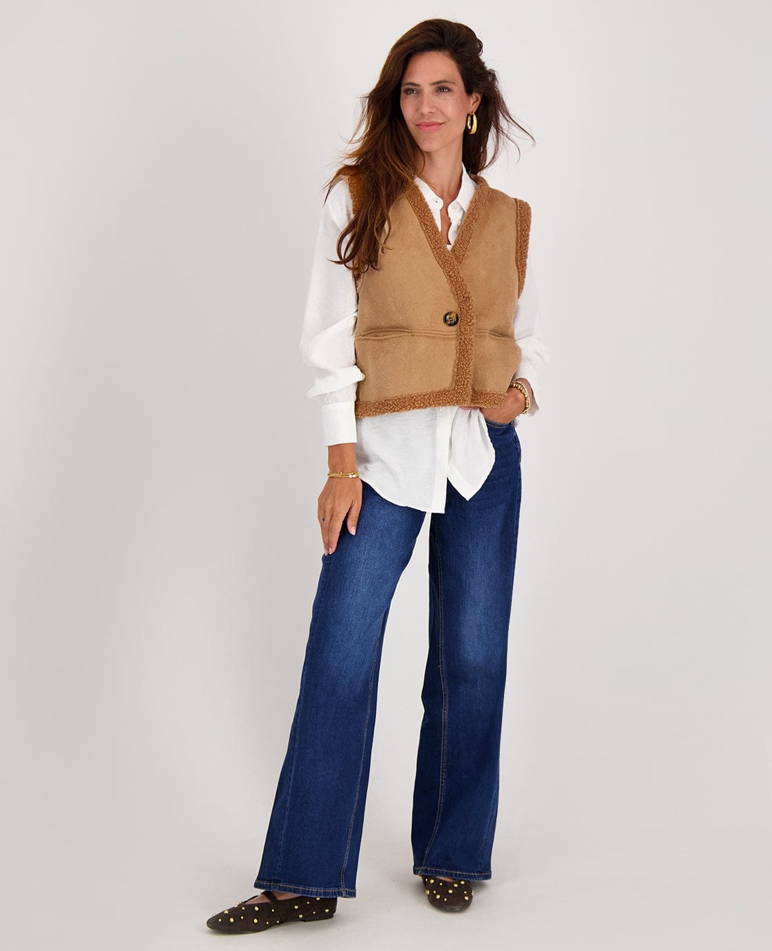 Je m'appelle Tops Gilet Teddy | Camel