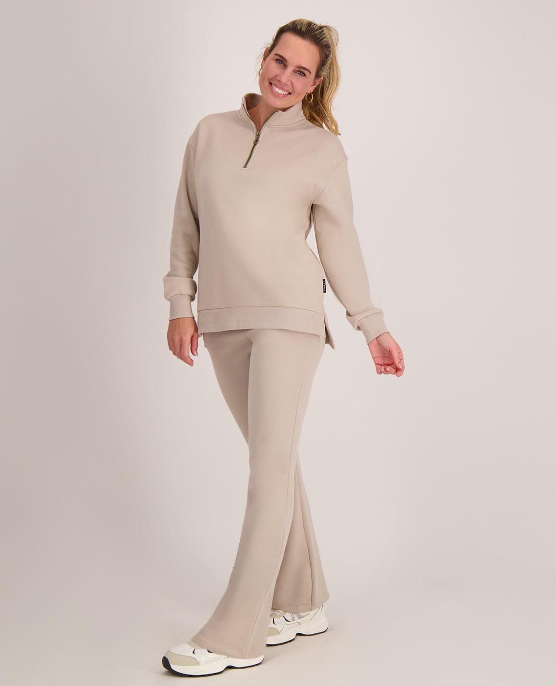 Je m'appelle Broeken Dark Greige / XS / Short Pant Flare | Dark Greige