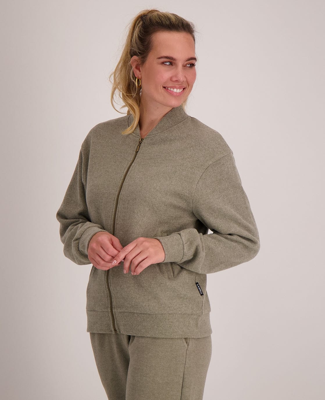 Je m'appelle Jassen Cardigan Zipper | Sage Green