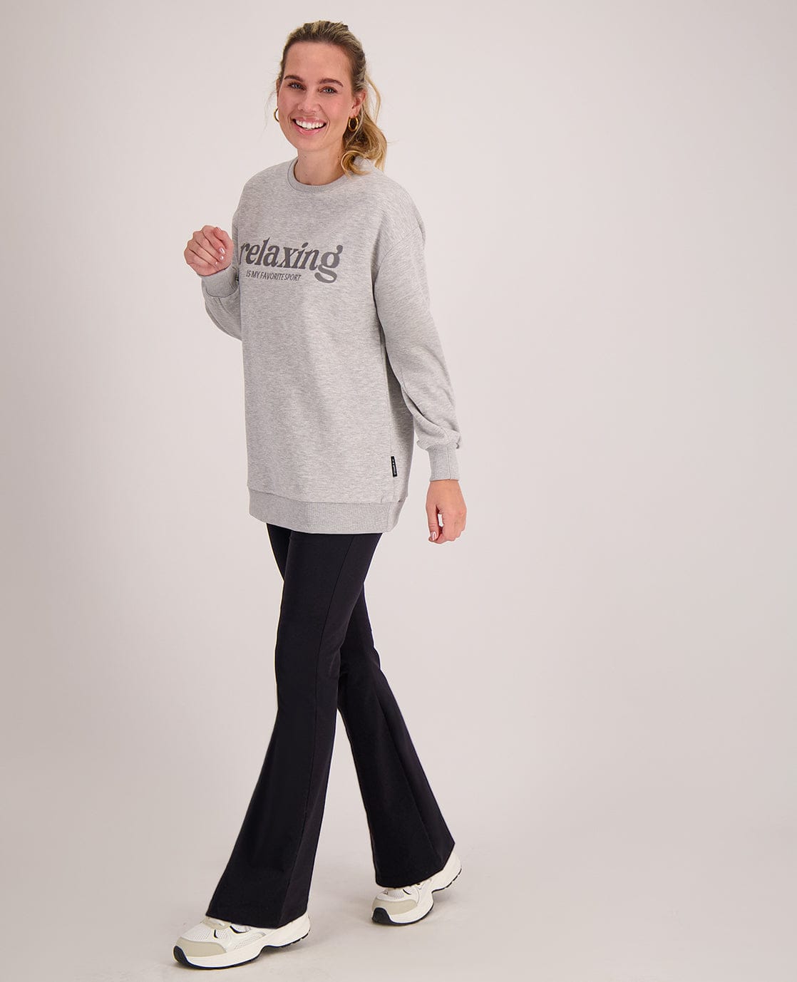 Je m'appelle Broeken Pant Flare Sports Travel | Zwart