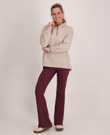 Je m'appelle Tops Sweater Collar Zipper | Dark Greige