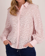 Je m'appelle Tops Blouse Jacquard | Soft Pink