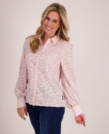 Je m'appelle Tops Blouse Jacquard | Soft Pink