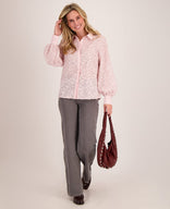 Je m'appelle Tops Blouse Jacquard | Soft Pink