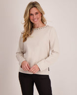 Je m'appelle Tops Dark Greige / XS Sweater Studs | Dark Greige